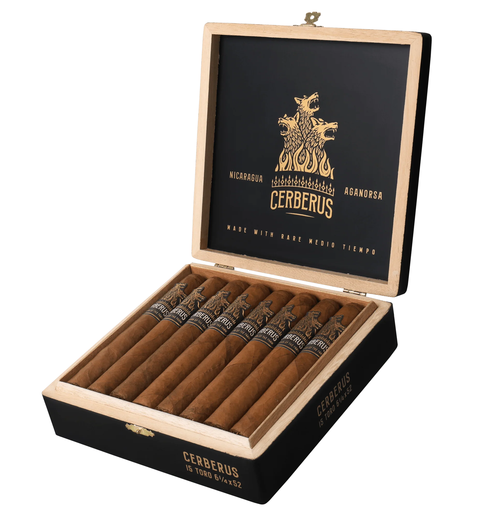 Aganorsa Cerberus - Nicaragua Rare Medio Tiempo Robust 5x54 15 stick box - Image 2