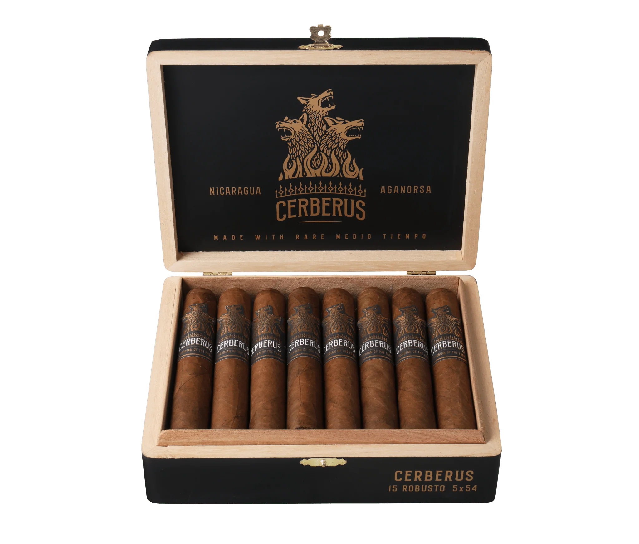 Aganorsa Cerberus - Nicaragua Rare Medio Tiempo Robust 5x54 15 stick box - Image 3