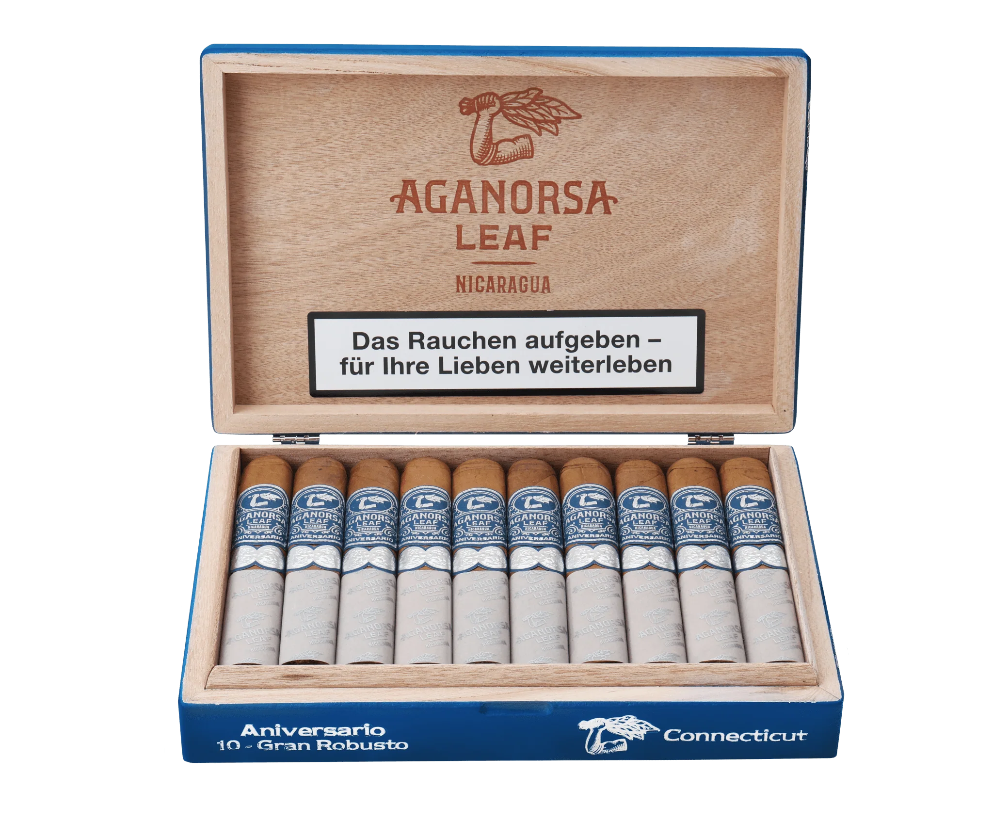 Aganorsa Leaf - Nicaragua Anniversario Gran Robusto Connecticut 10 stick box - Image 3