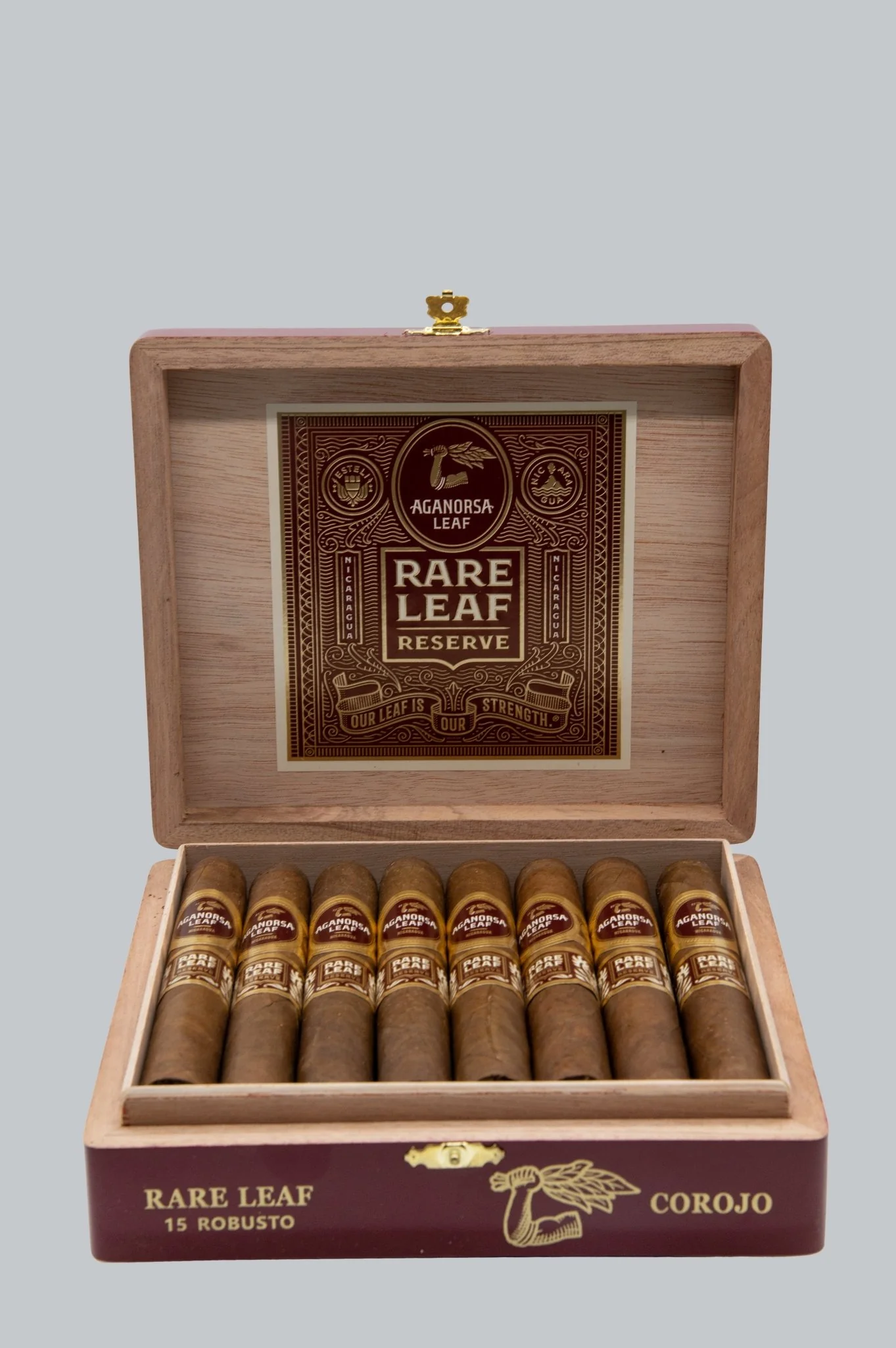 Aganorsa Leaf - Nicaragua Rare Leaf Reserve Corojo Robusto 15 stick box - Image 2