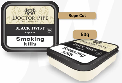 Doctor Pipe - Black Twist Curly Cut (rope cut) 50 gram - Image 2