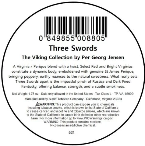 Per G. Jensen - Viking Collection, Three Swords 50 gram tin - Image 3